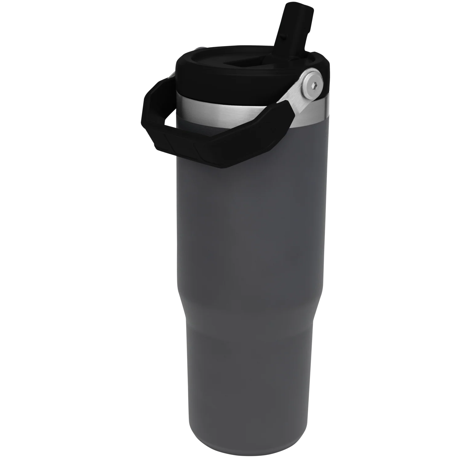 The IceFlow Flip Straw Tumbler Charcoal 30 OZ