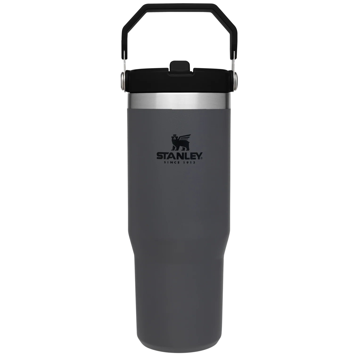 The IceFlow Flip Straw Tumbler Charcoal 30 OZ