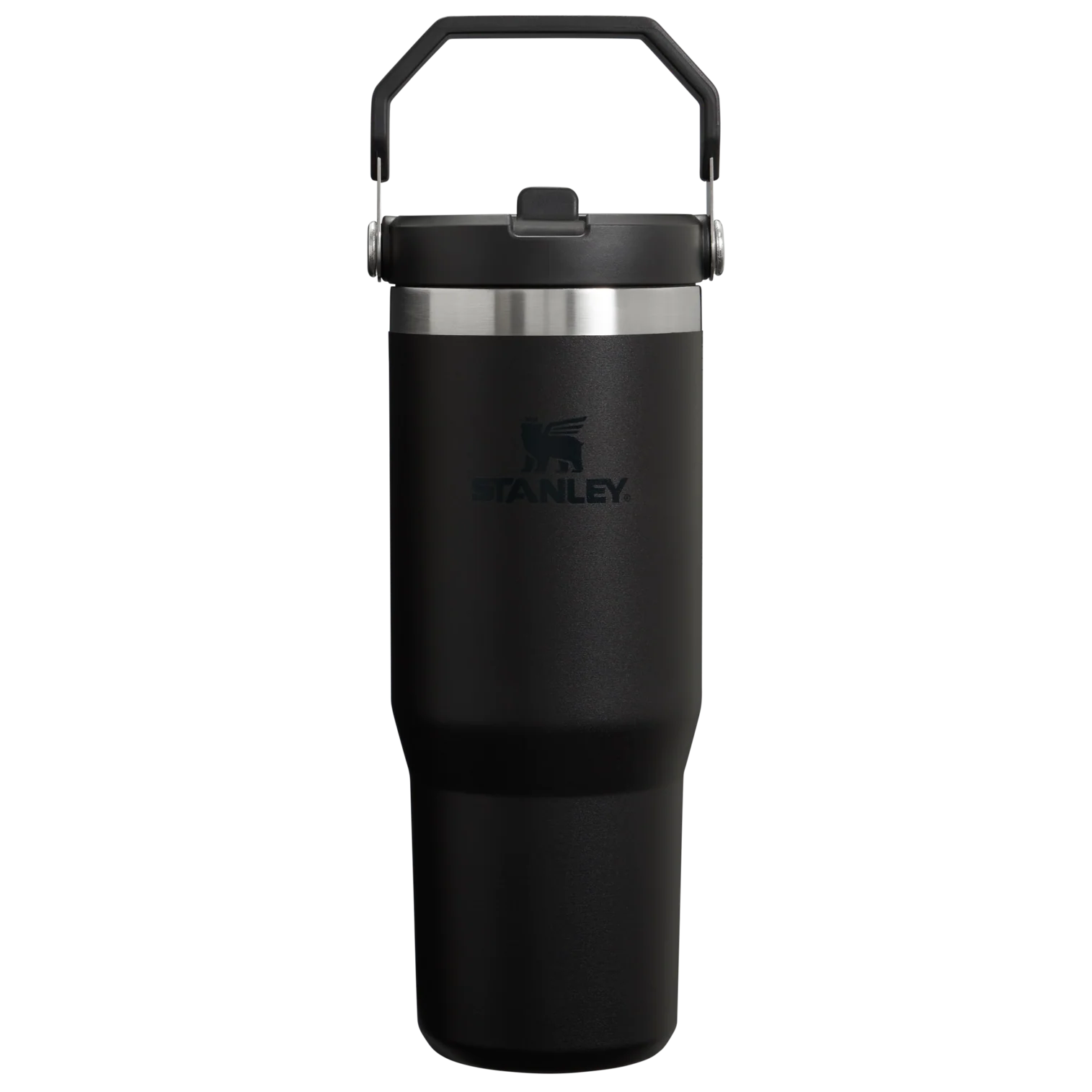 The IceFlow Flip Straw Tumbler Black 2.0 30 OZ