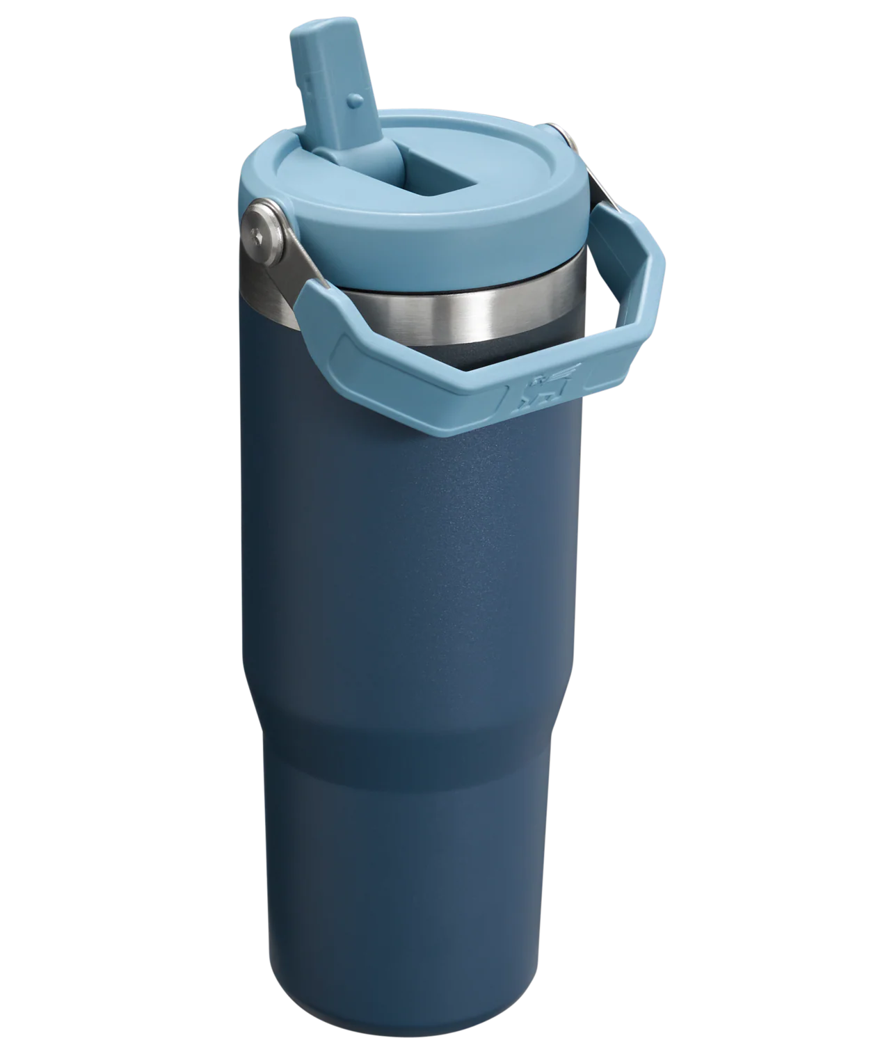 The IceFlow Flip Straw Tumbler Navy 30 OZ