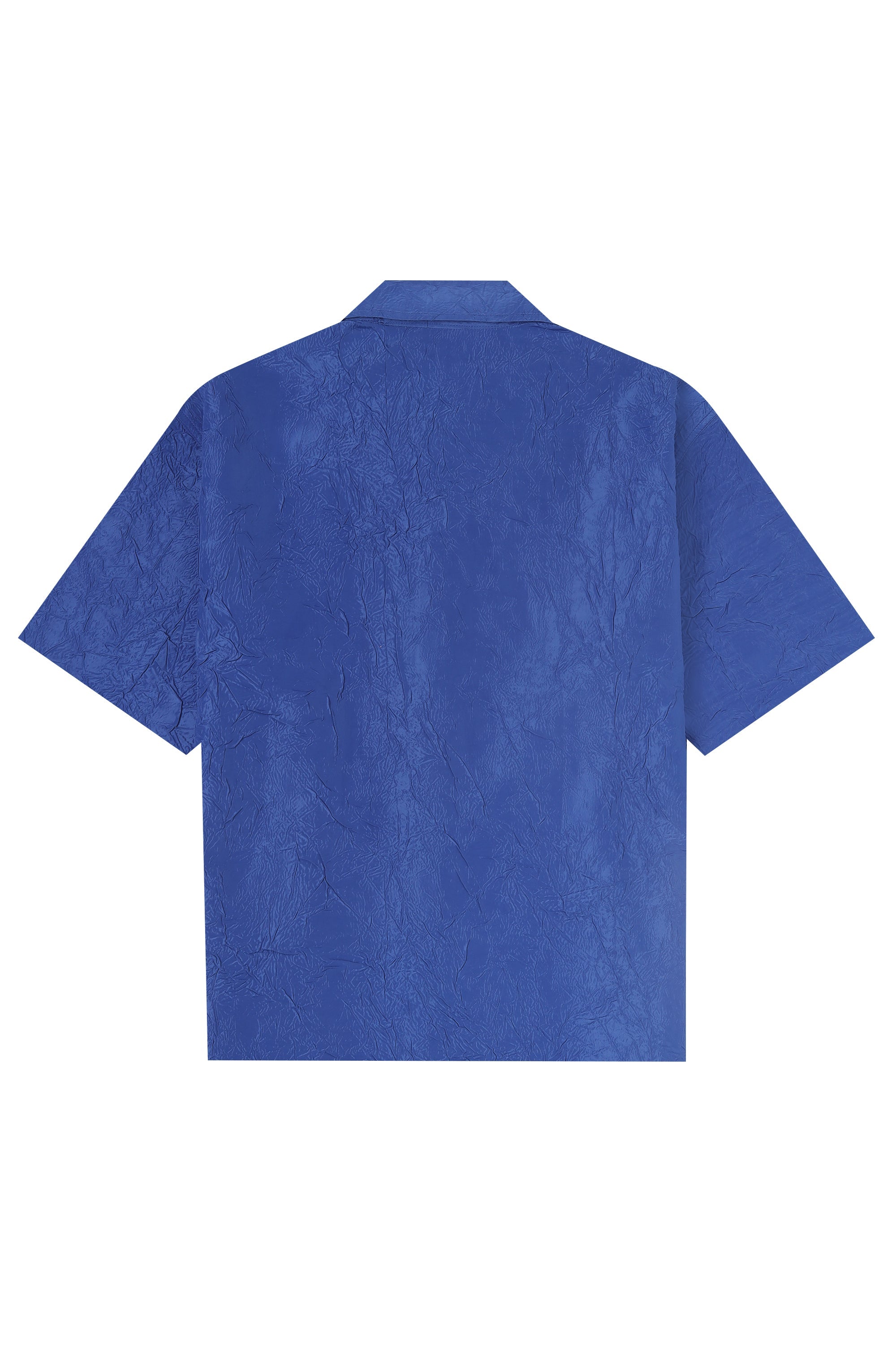 CRINKLED BLUE SHIRT