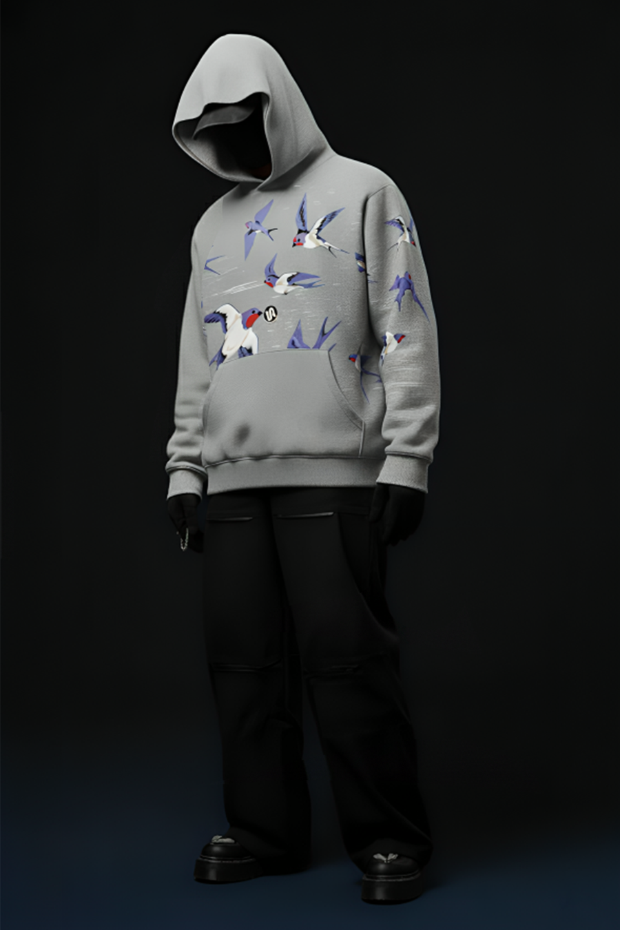 RISE ABOVE GREYWINGS HOODIE