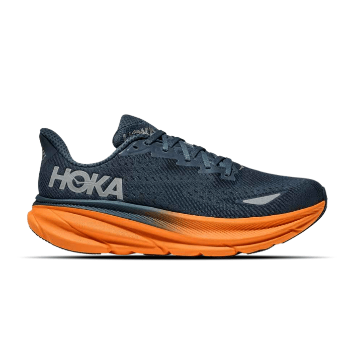 Hoka Clifton 9 GTX Stormy Skies Orange Zest