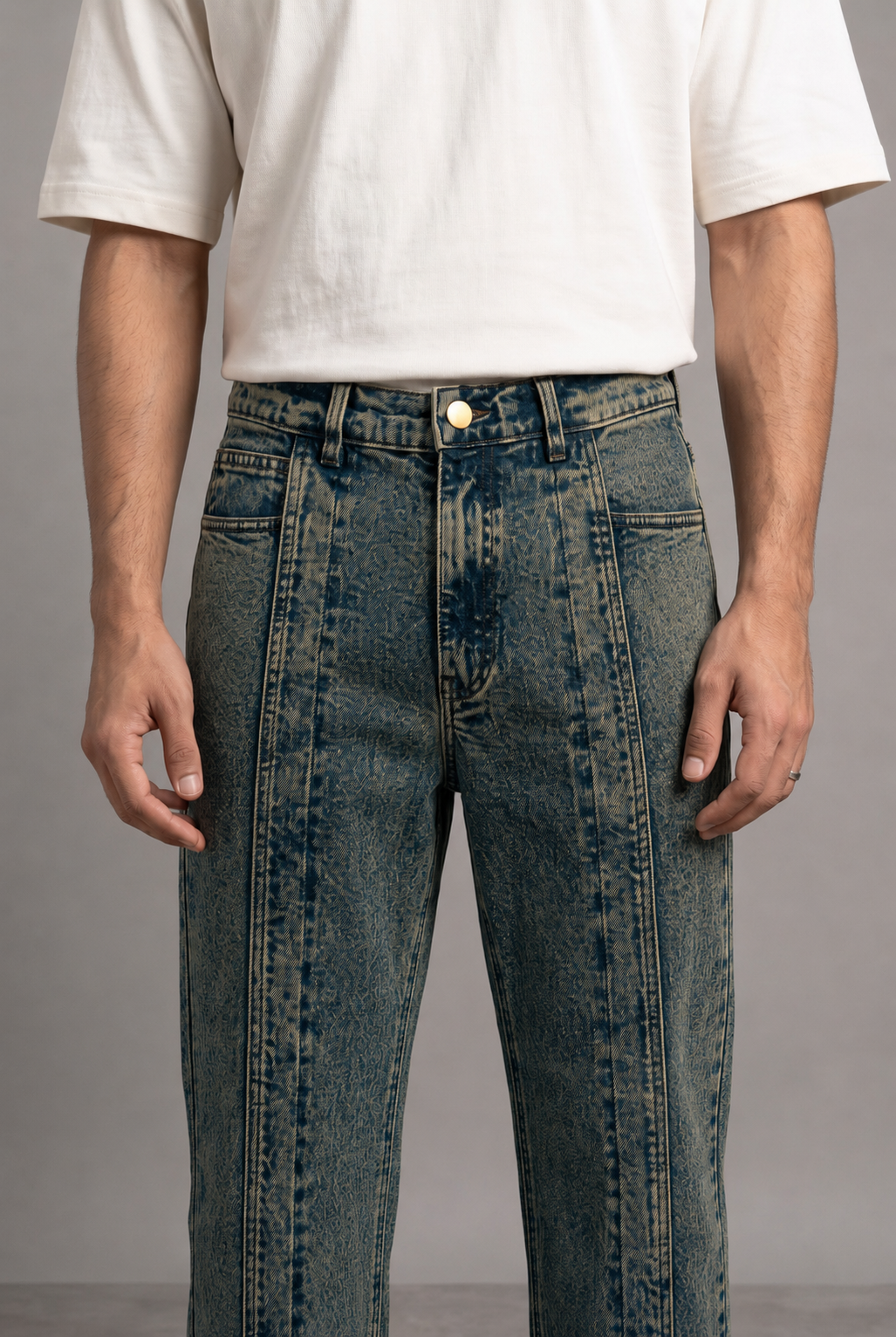 DECADE OLD VINTAGE PLEATED DENIM MEN'S JEANS