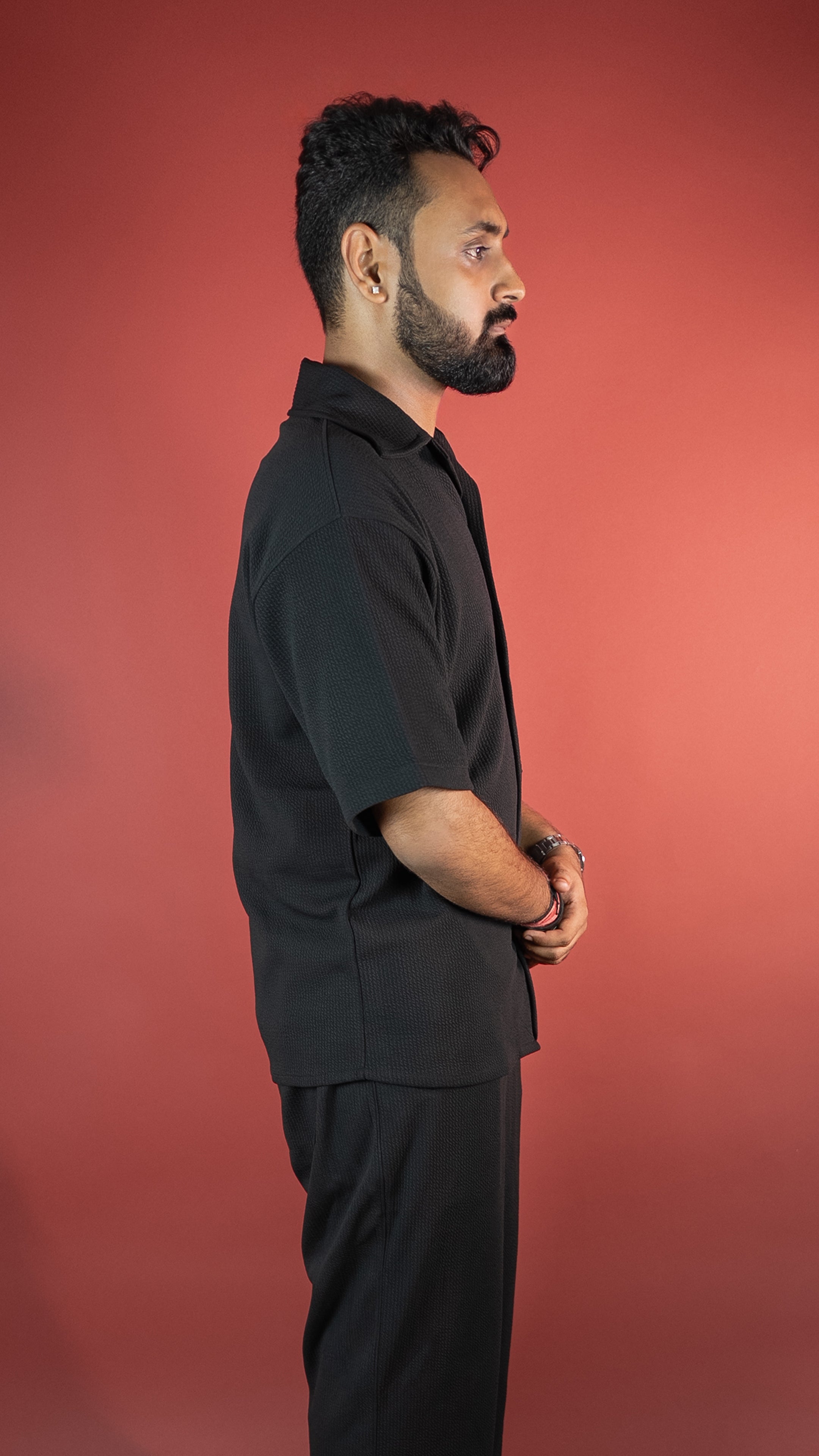 BLACK MEN'S CO-ORD SET