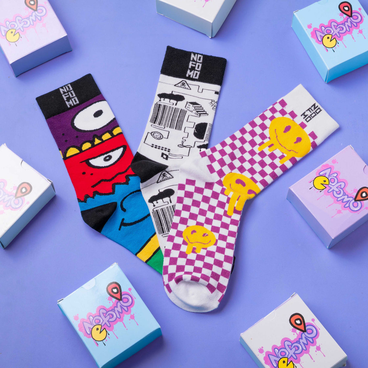 Box Of 3 - Crew Length Socks