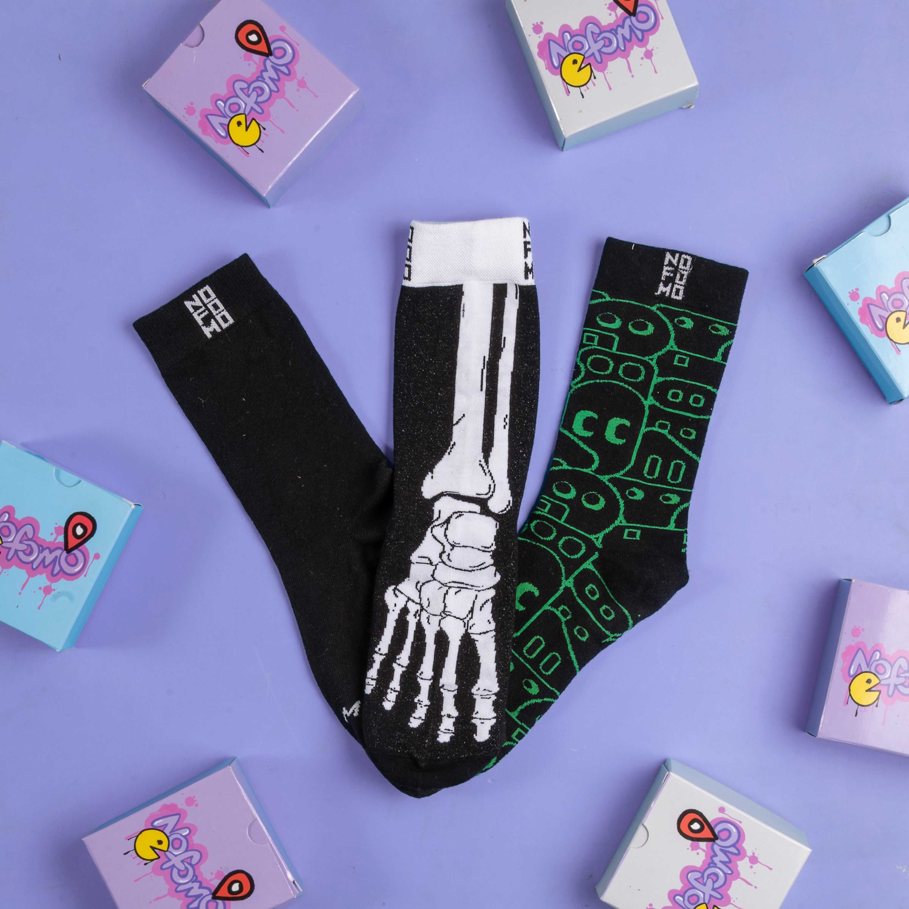Box Of 3 - Crew Length Socks