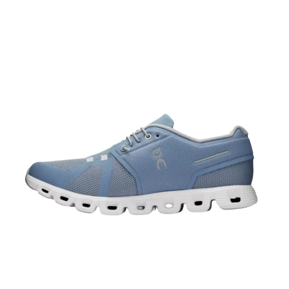 On Running Cloud 5 Chambray White Available at Pick your kiicks.