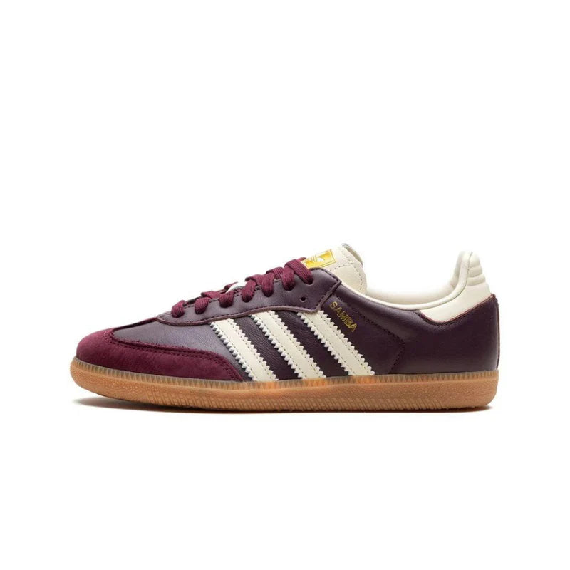 Adidas Samba OG Maroon Gold Metallic (W)