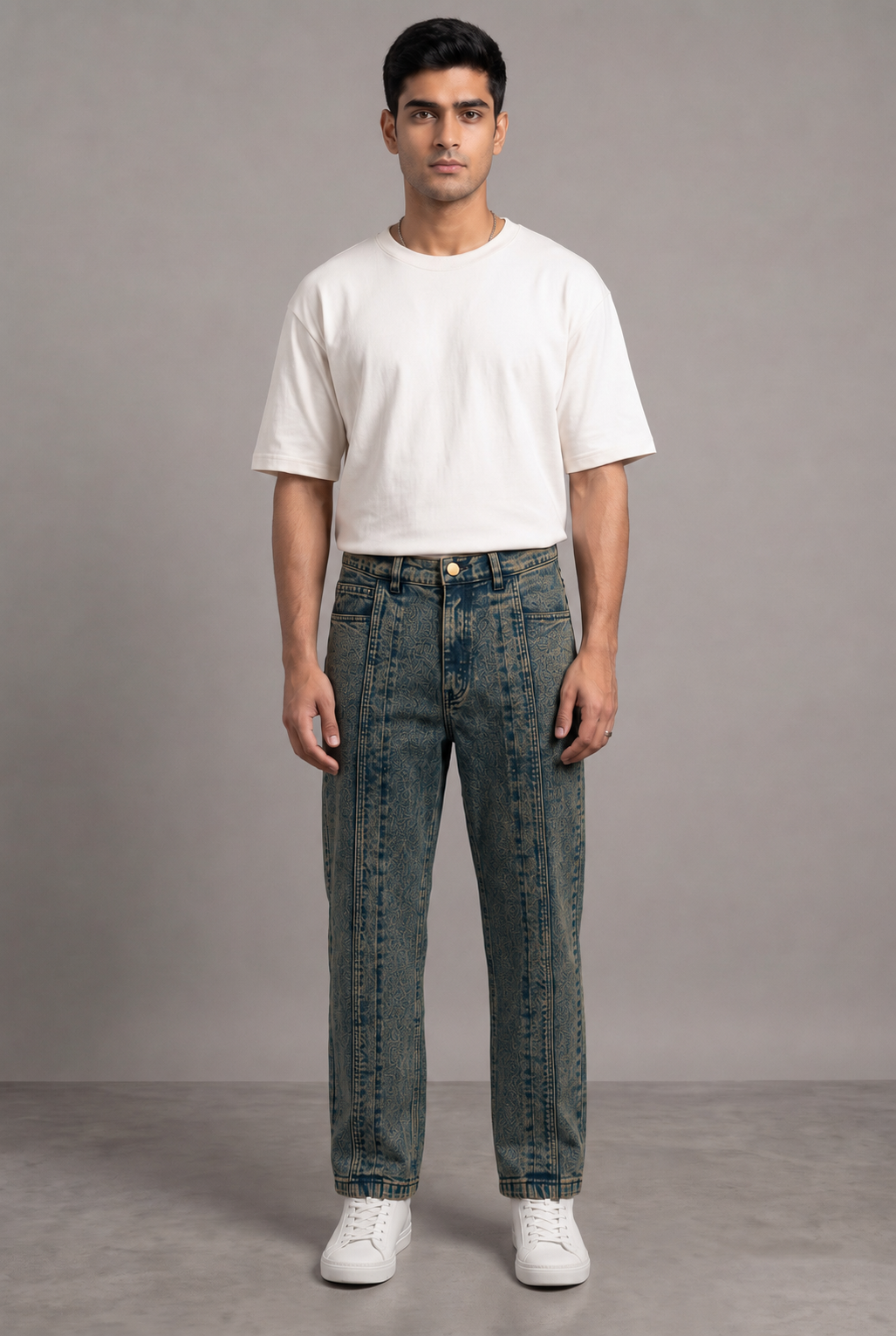 DECADE OLD VINTAGE PLEATED DENIM MEN'S JEANS