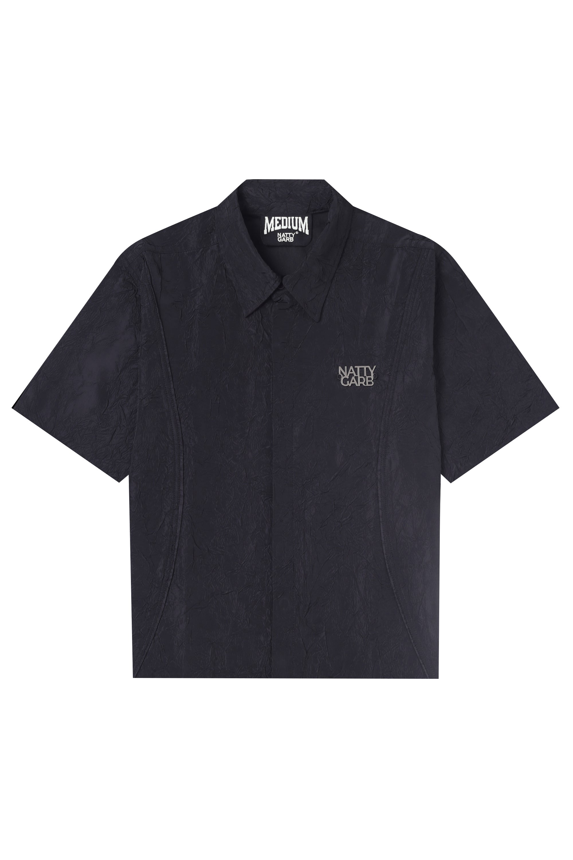 CRINKLED BLACK SHIRT