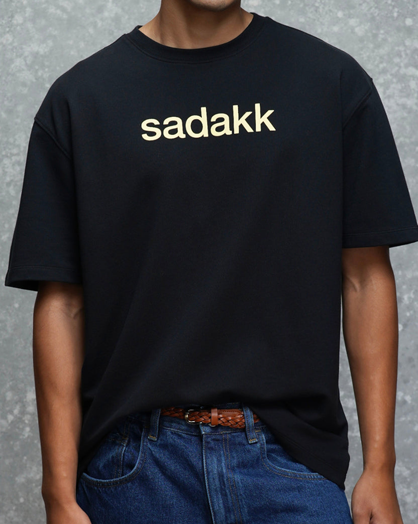 Black - Black graphic t-shirt