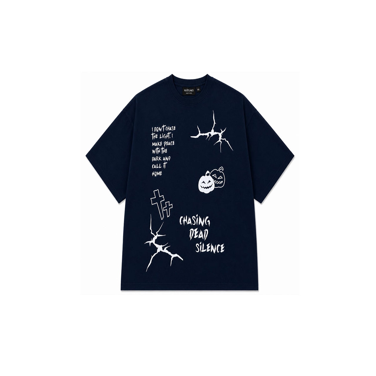MIDNIGHT SPOOKY NAVY WOMEN’S OVERSIZED T-SHIRT