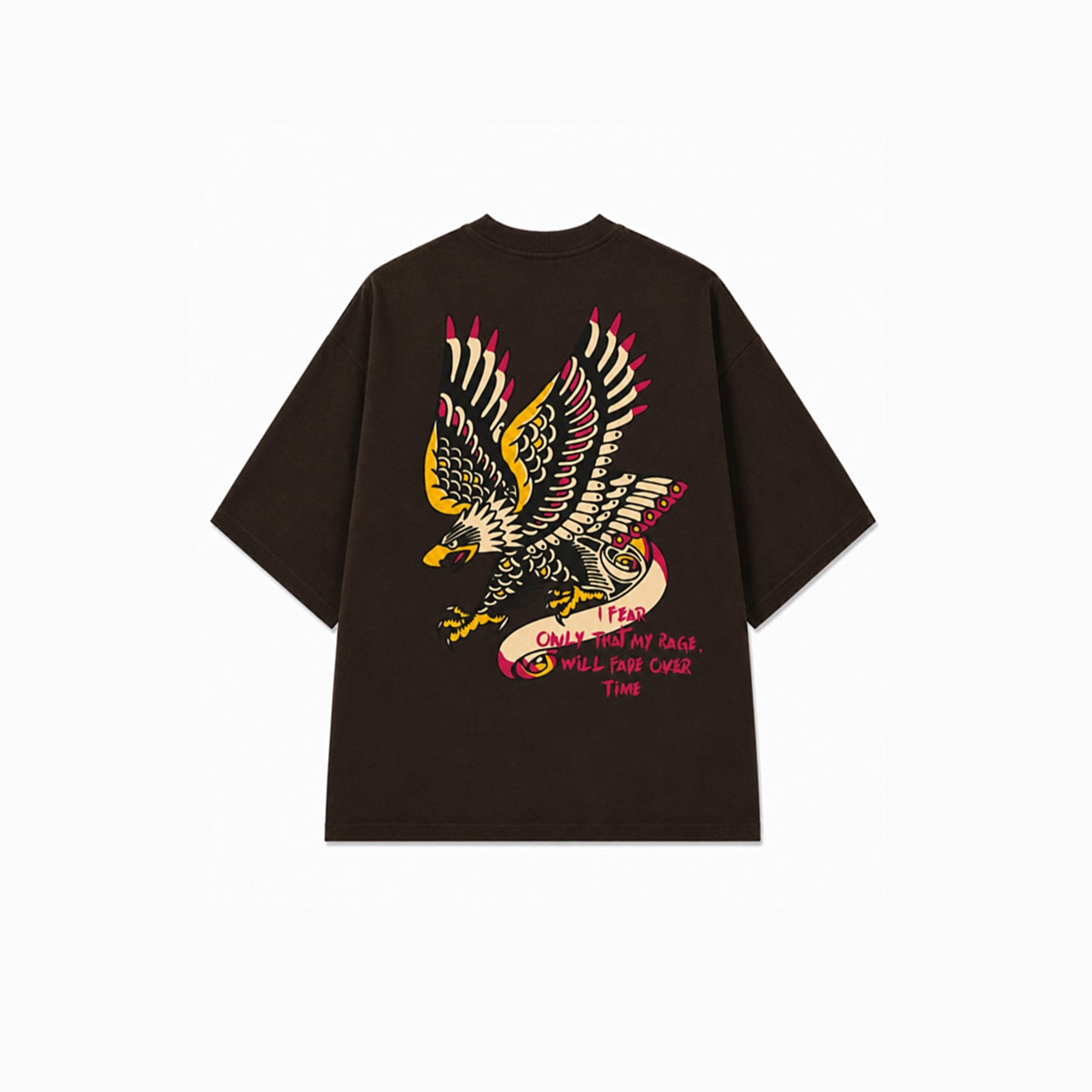EAGLE EYE BROWN WOMEN’S OVERSIZED T-SHIRT