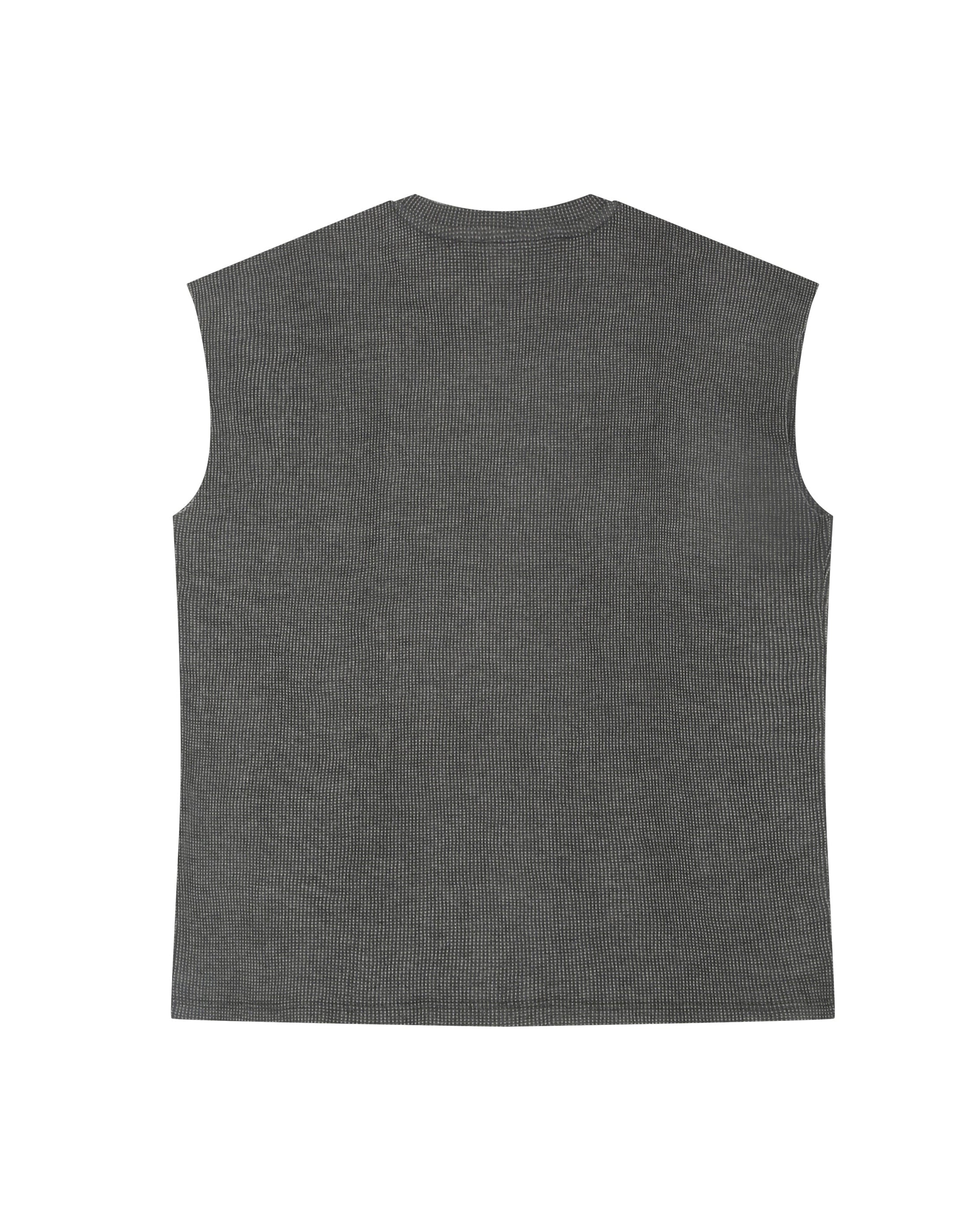 Waffle Sando - Graphite - Evrhood waffle knit sleeveless top
