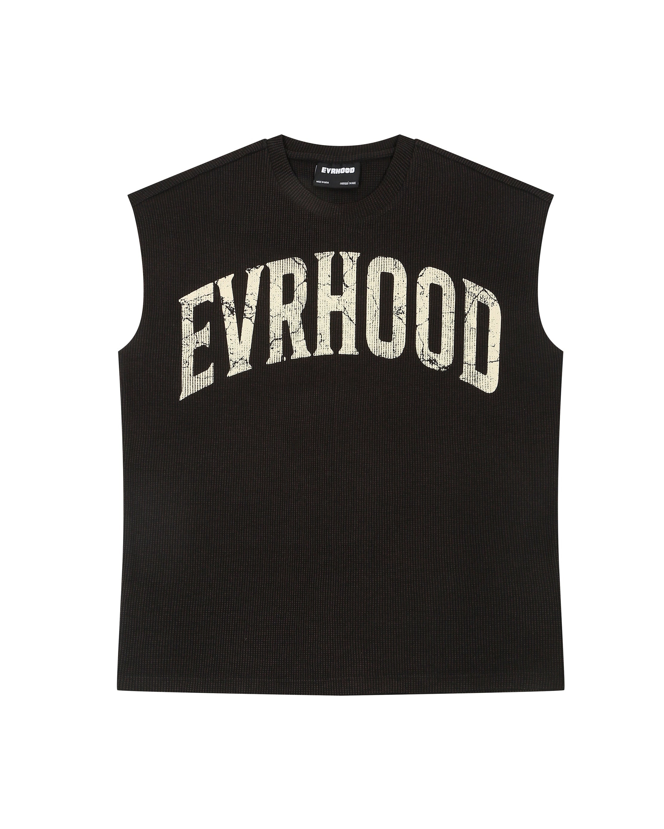 Waffle Sando - Obsidian Brown - Evrhood waffle knit sleeveless top