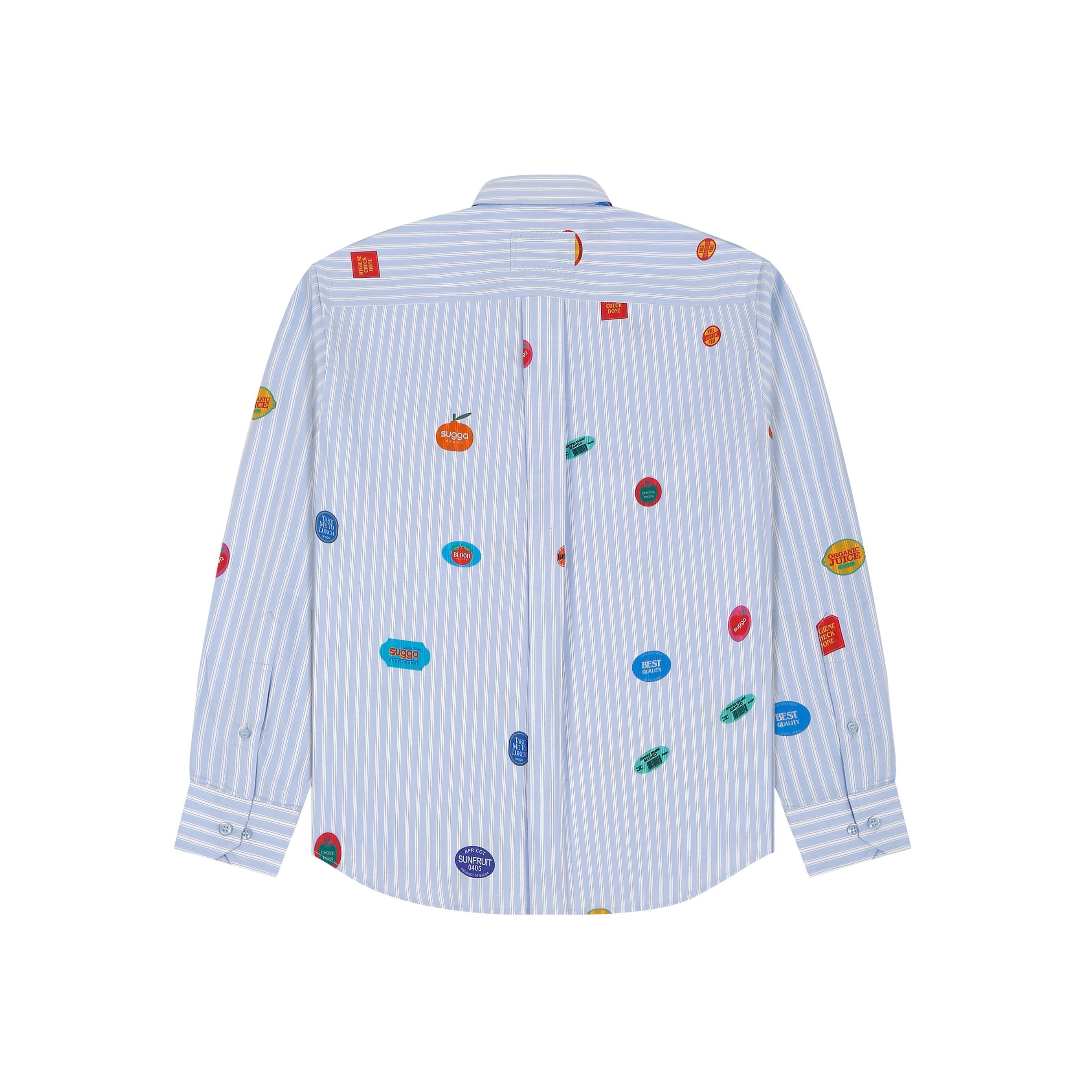 Fruit Sticker Shirt in Blue