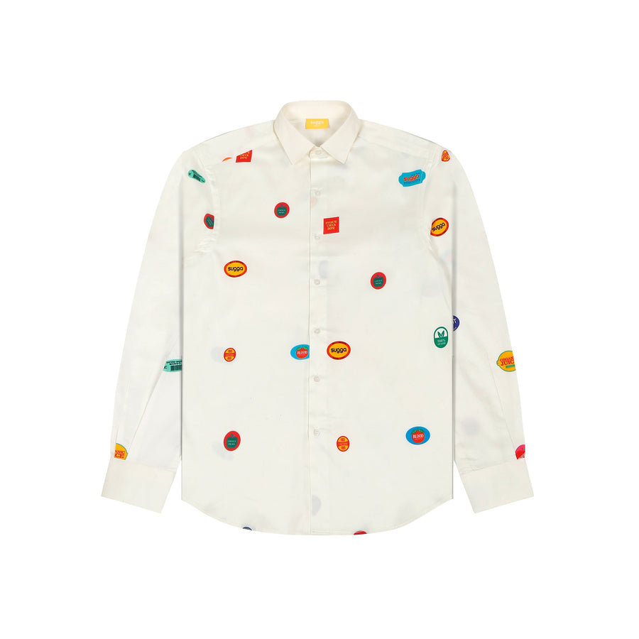 Fruit Sticker Shirt In White