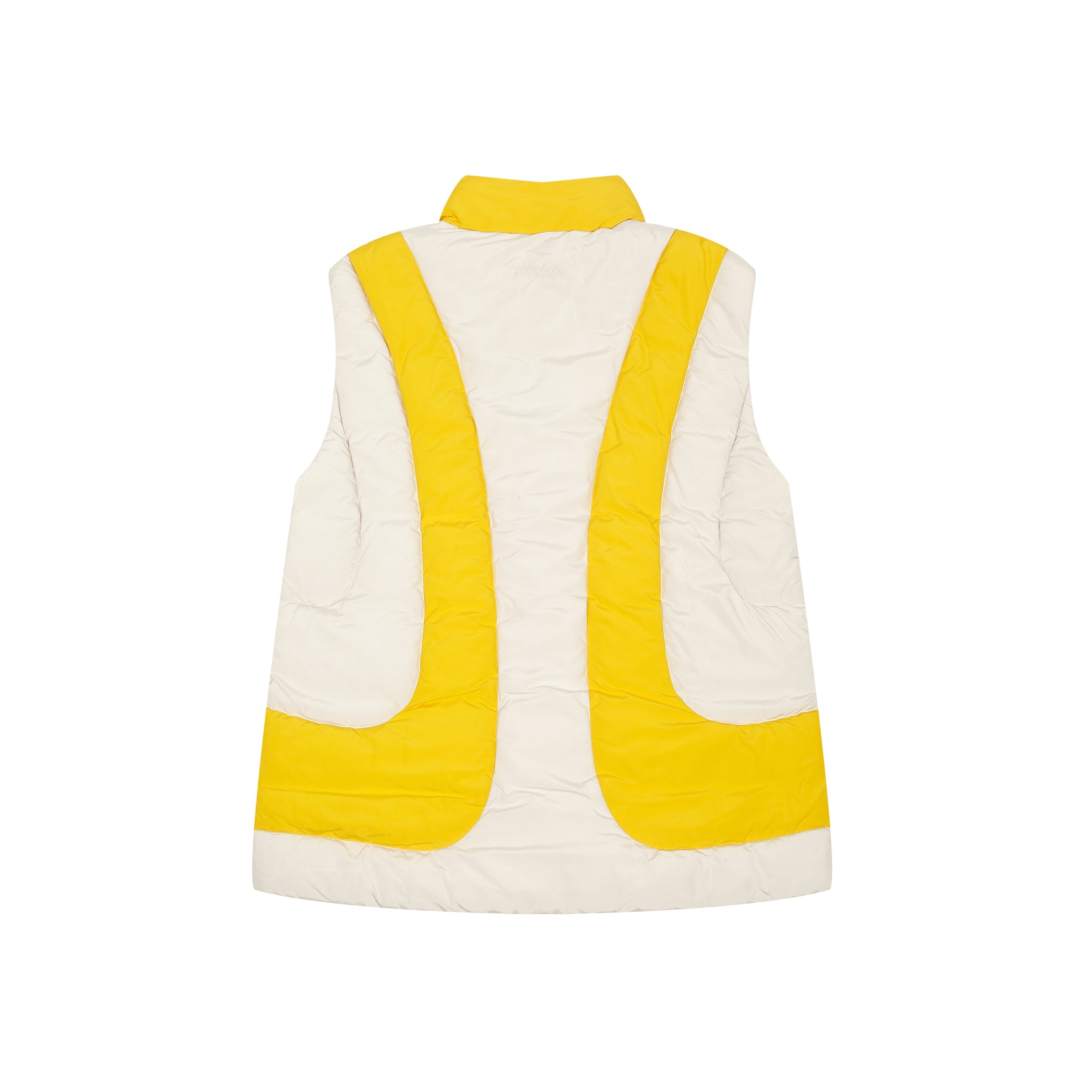 Puffer Jacket Sleeveless in Yellow Cream