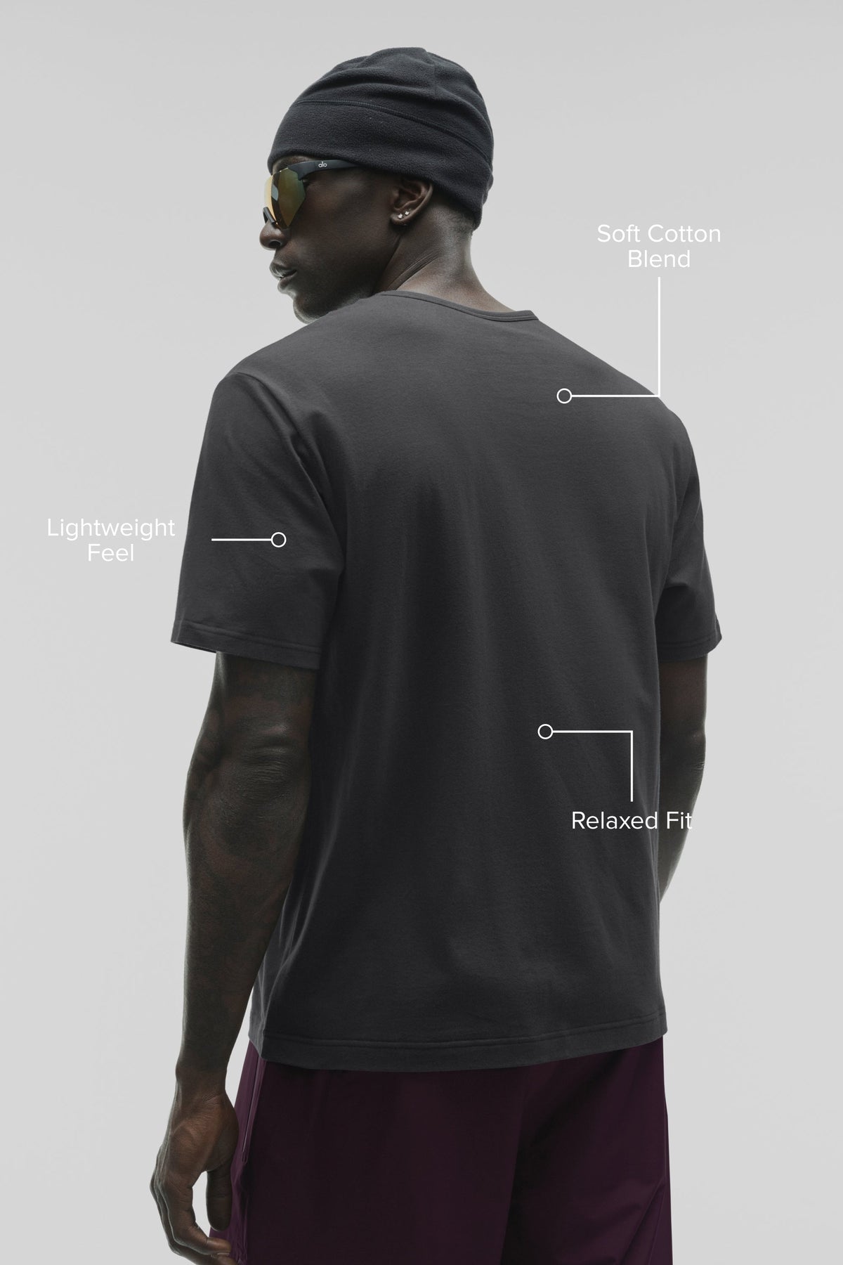 Alo Yoga Street Essential Tee - Anthracite