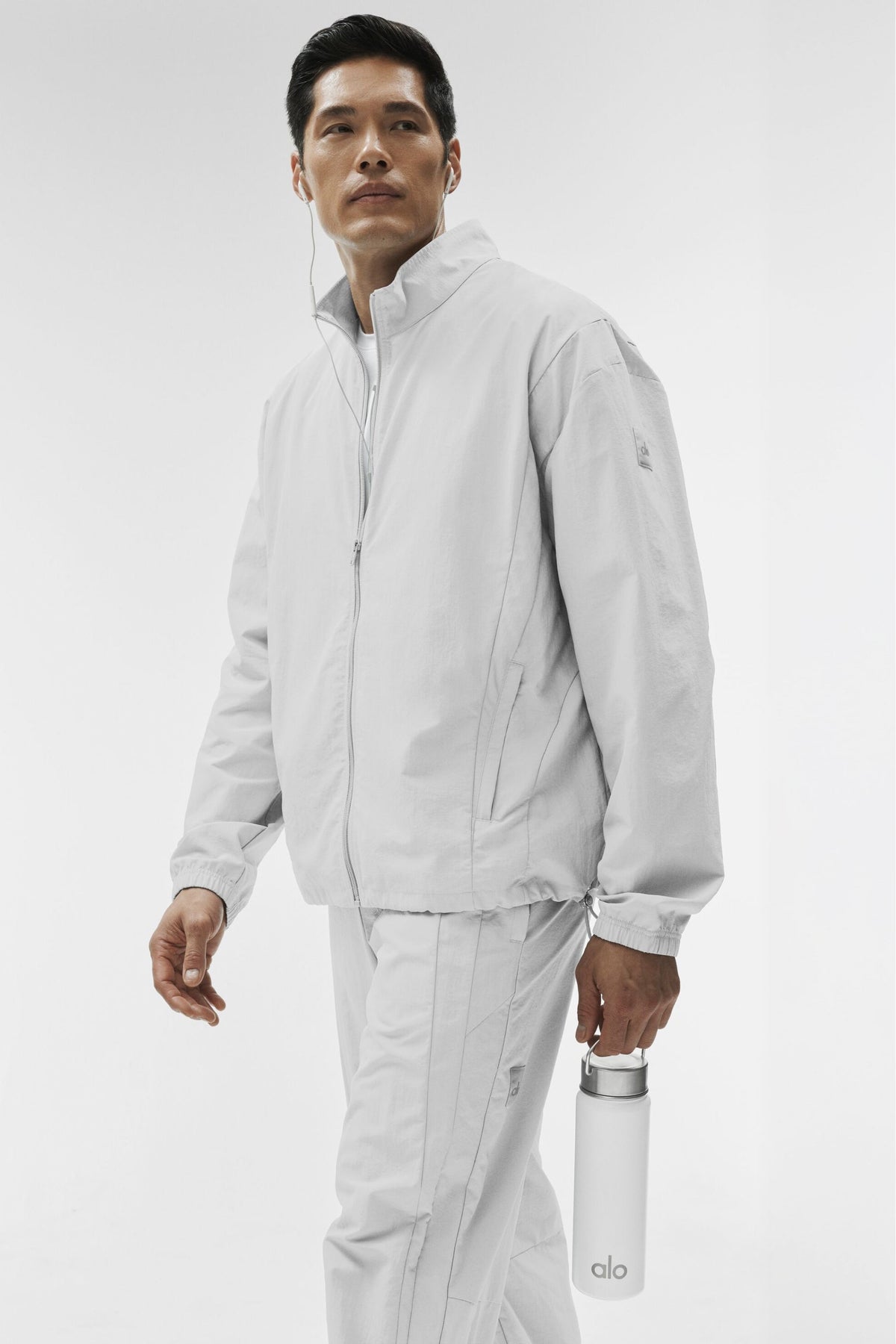 Alo Yoga Takeaway Track Full Zip Jacket - Titanium