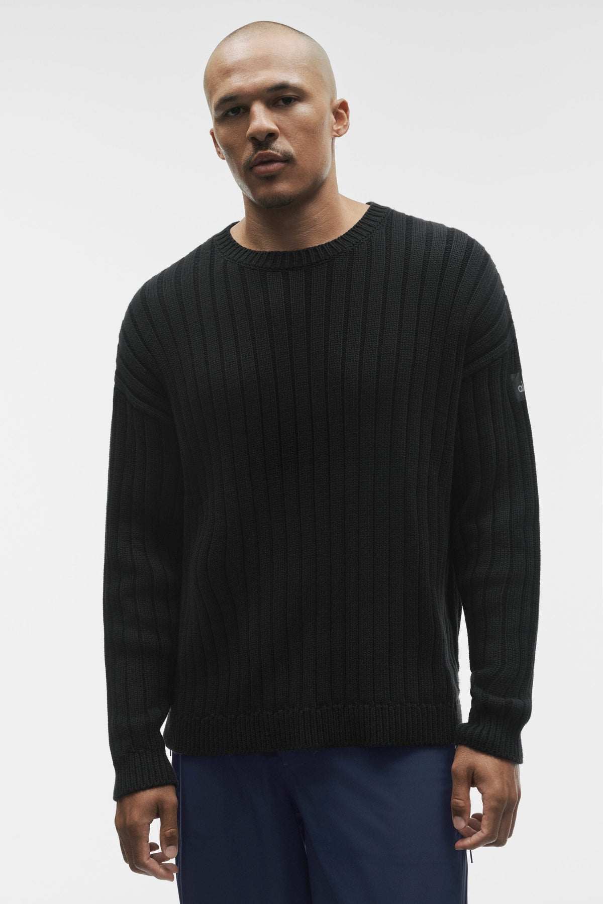 Alo Yoga Cotton Rib Parallel Sweater - Black