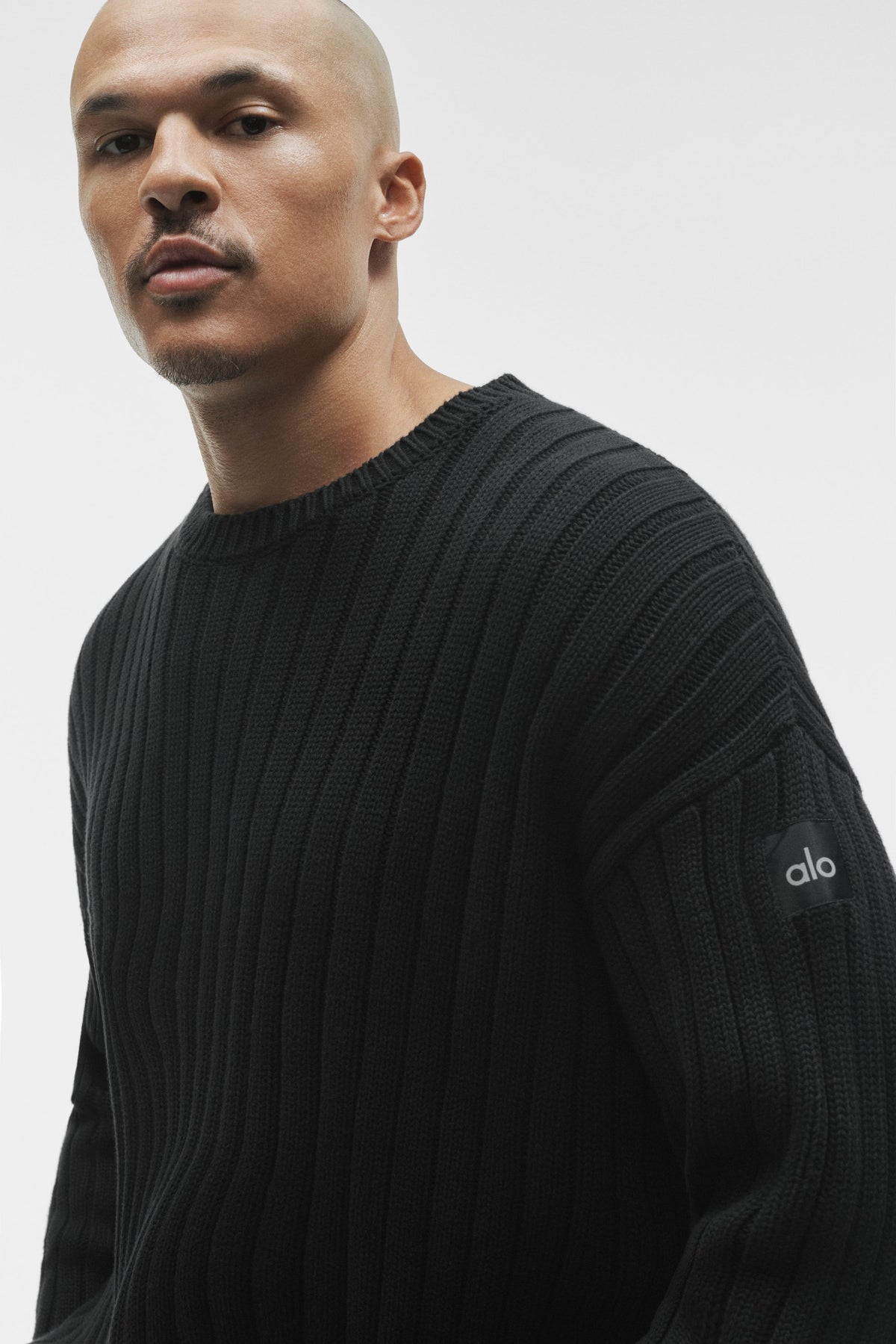 Alo Yoga Cotton Rib Parallel Sweater - Black