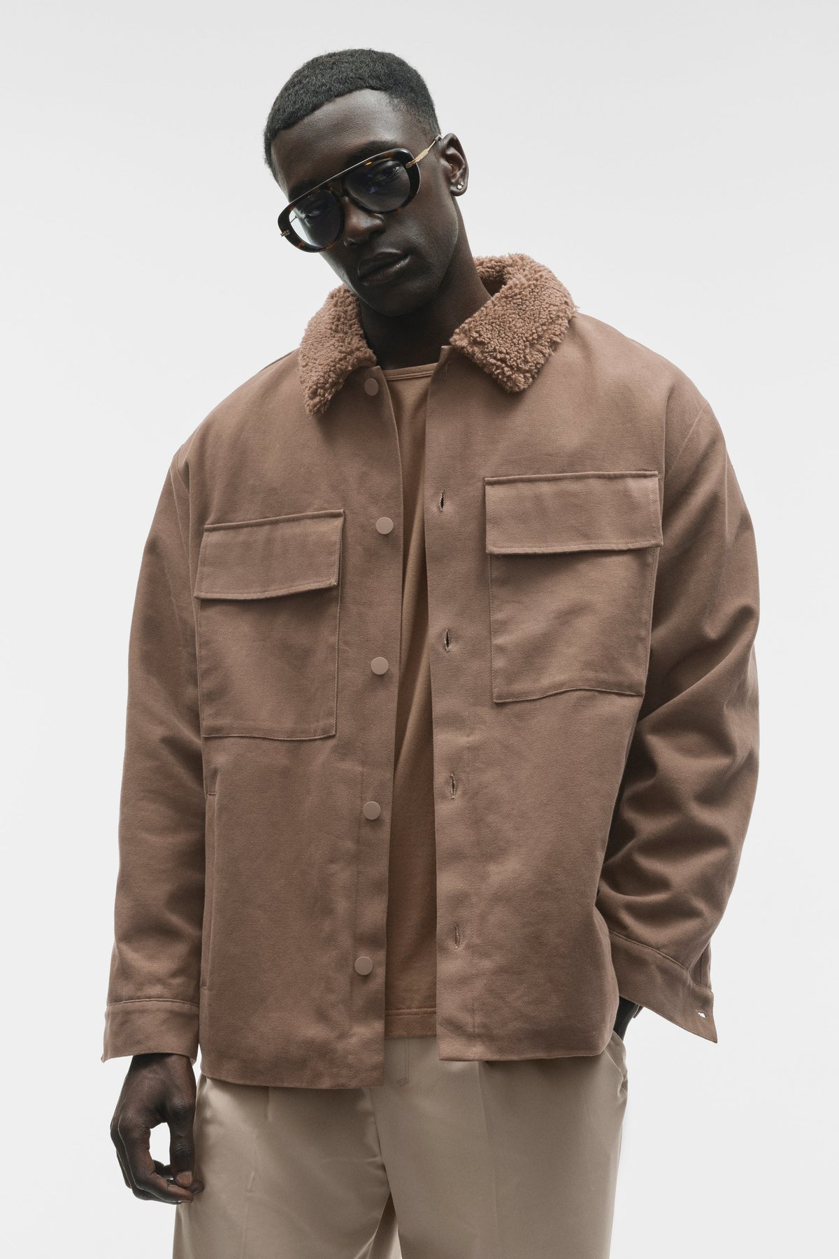 Alo Yoga Canvas Utility Shacket - Java Brown
