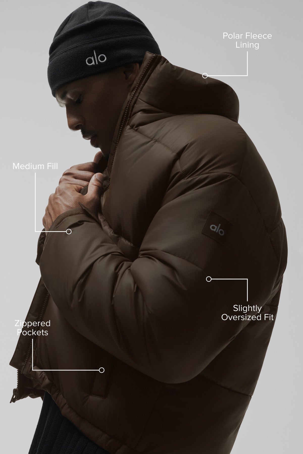 Alo Yoga Cold Front Puffer Jacket - Espresso