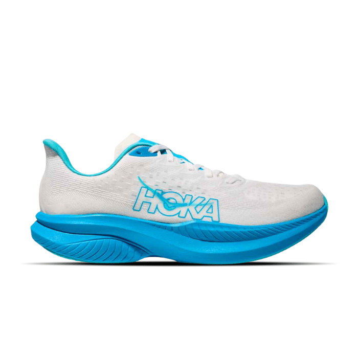 Hoka Mach 6 White Skyward Blue
