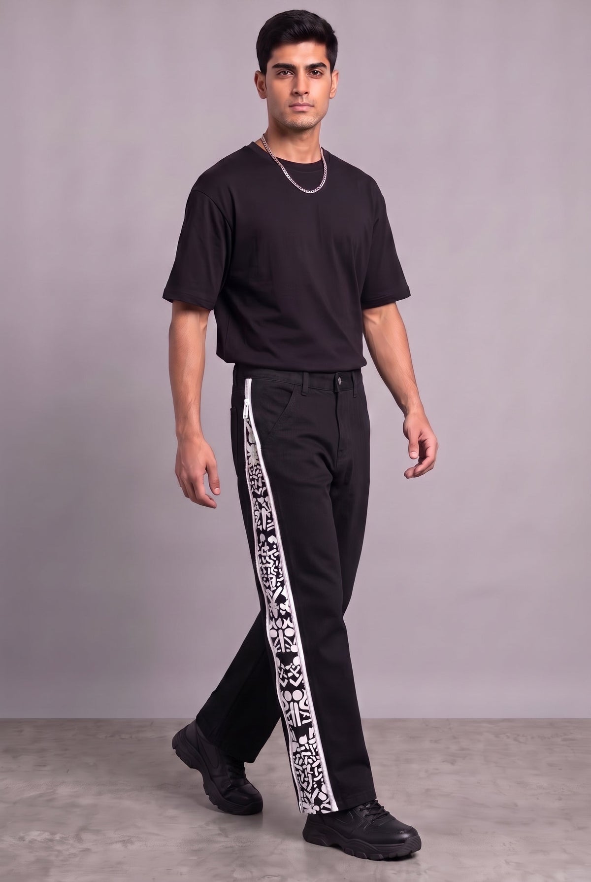 DAY TO NIGHT DENIM BLACK MEN'S PANTS [50/50 LIMITED EDITION]