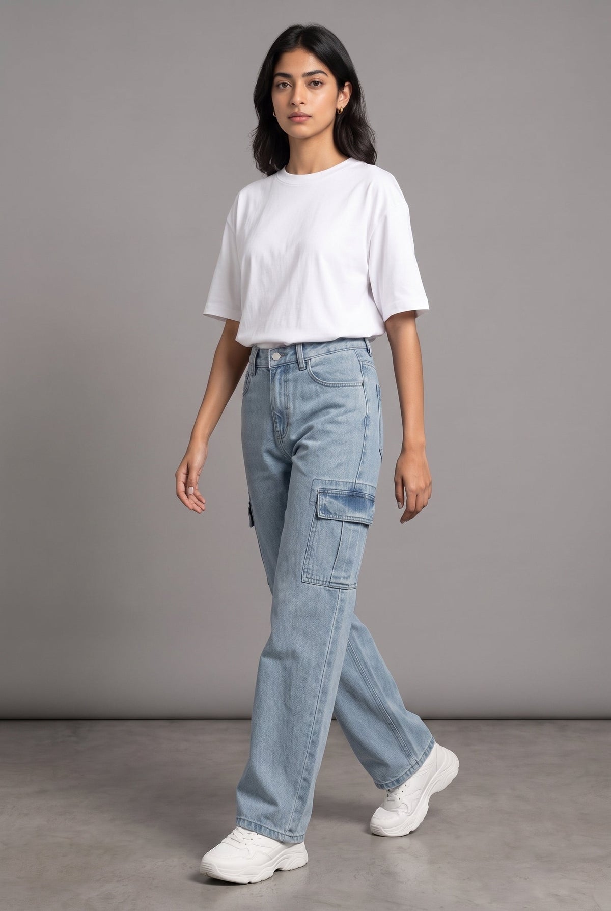 ICED DENIM WOMEN'S CARGO