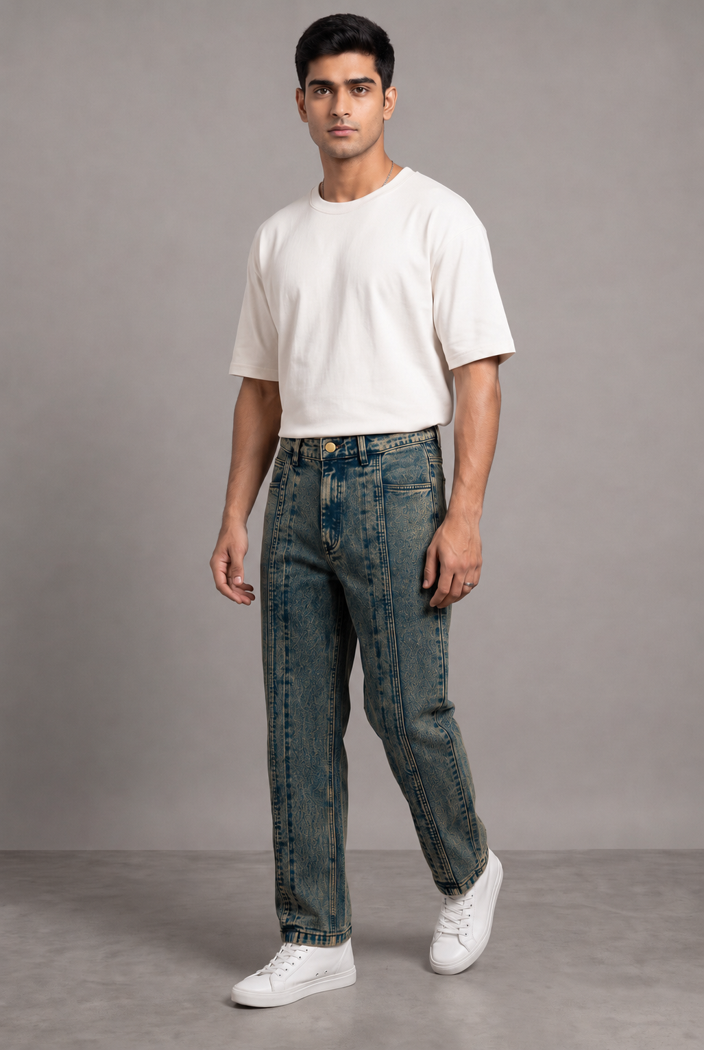 DECADE OLD VINTAGE PLEATED DENIM MEN'S JEANS