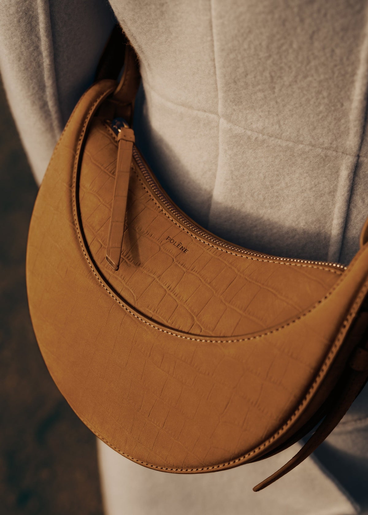 Polène Numéro Dix - Crocodile Nubuck Cinnamon