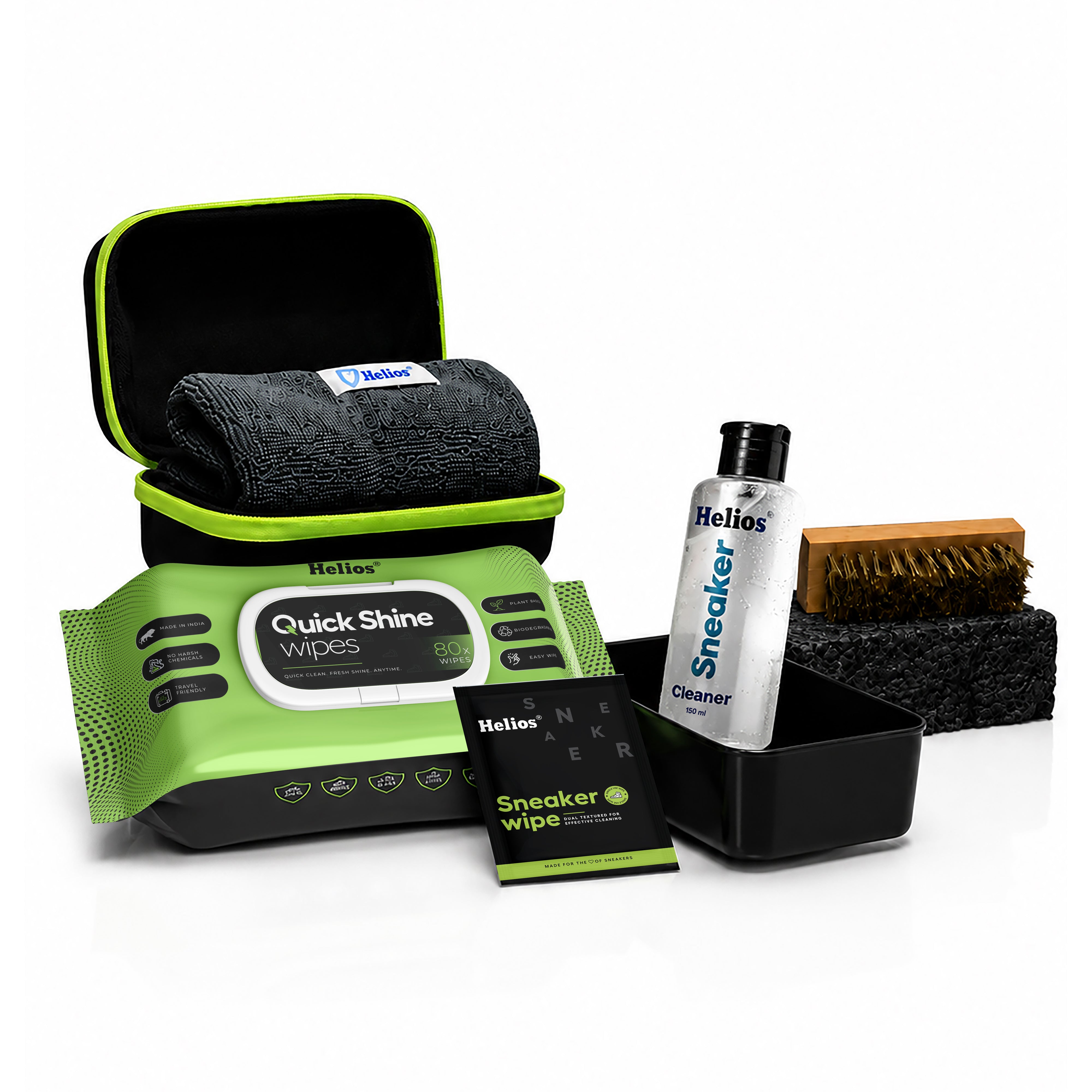 Helios On The Go Sneaker Care Kit with FREE 80 Sneaker Cleaning Wipes