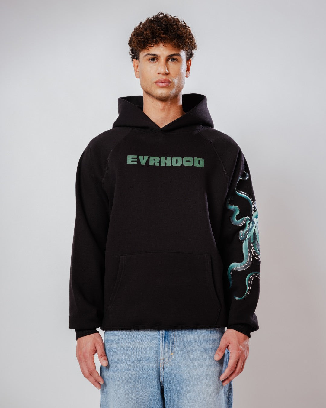 Octo Hoodie - Evrhood oversized graphic hoodie on model