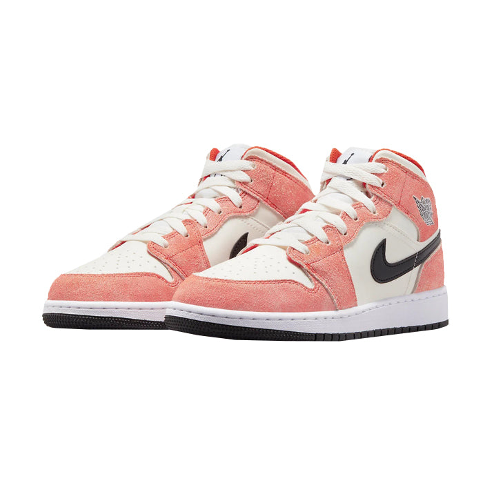 Air Jordan 1 Mid Orange Suede