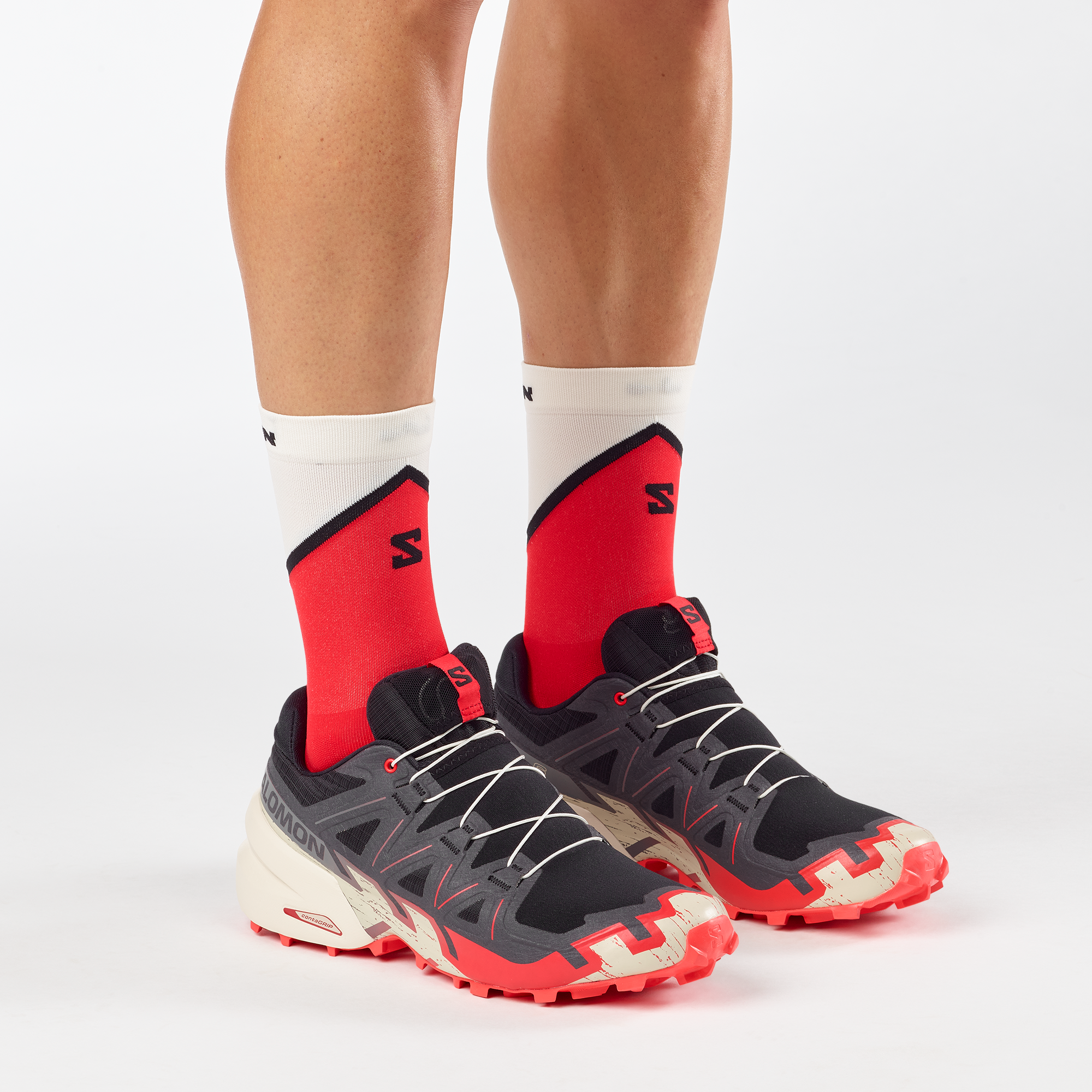 SPEEDCROSS 6 Black / Fiery Red / Almond Milk