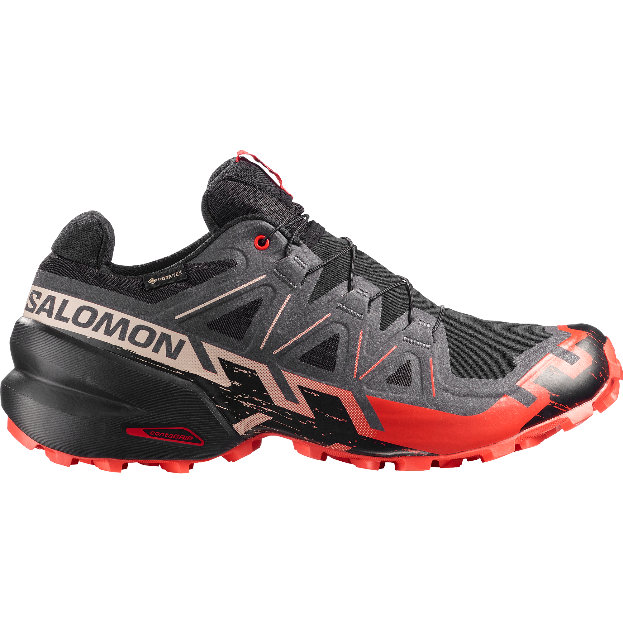 SPEEDCROSS 6 GORE-TEX Black / Fiery Red / Almond Milk
