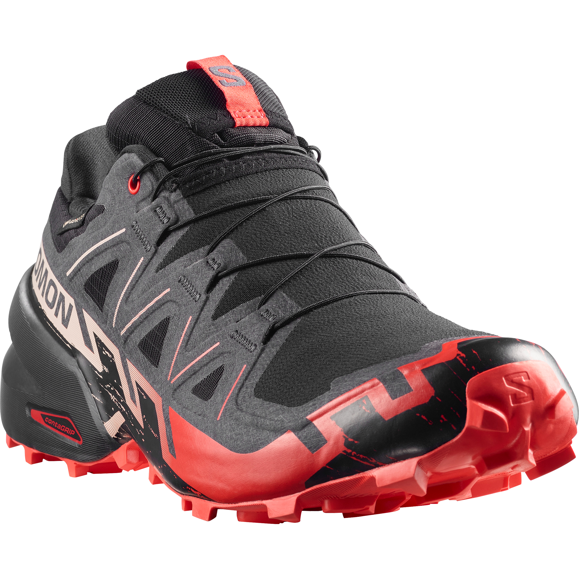 SPEEDCROSS 6 GORE-TEX Black / Fiery Red / Almond Milk