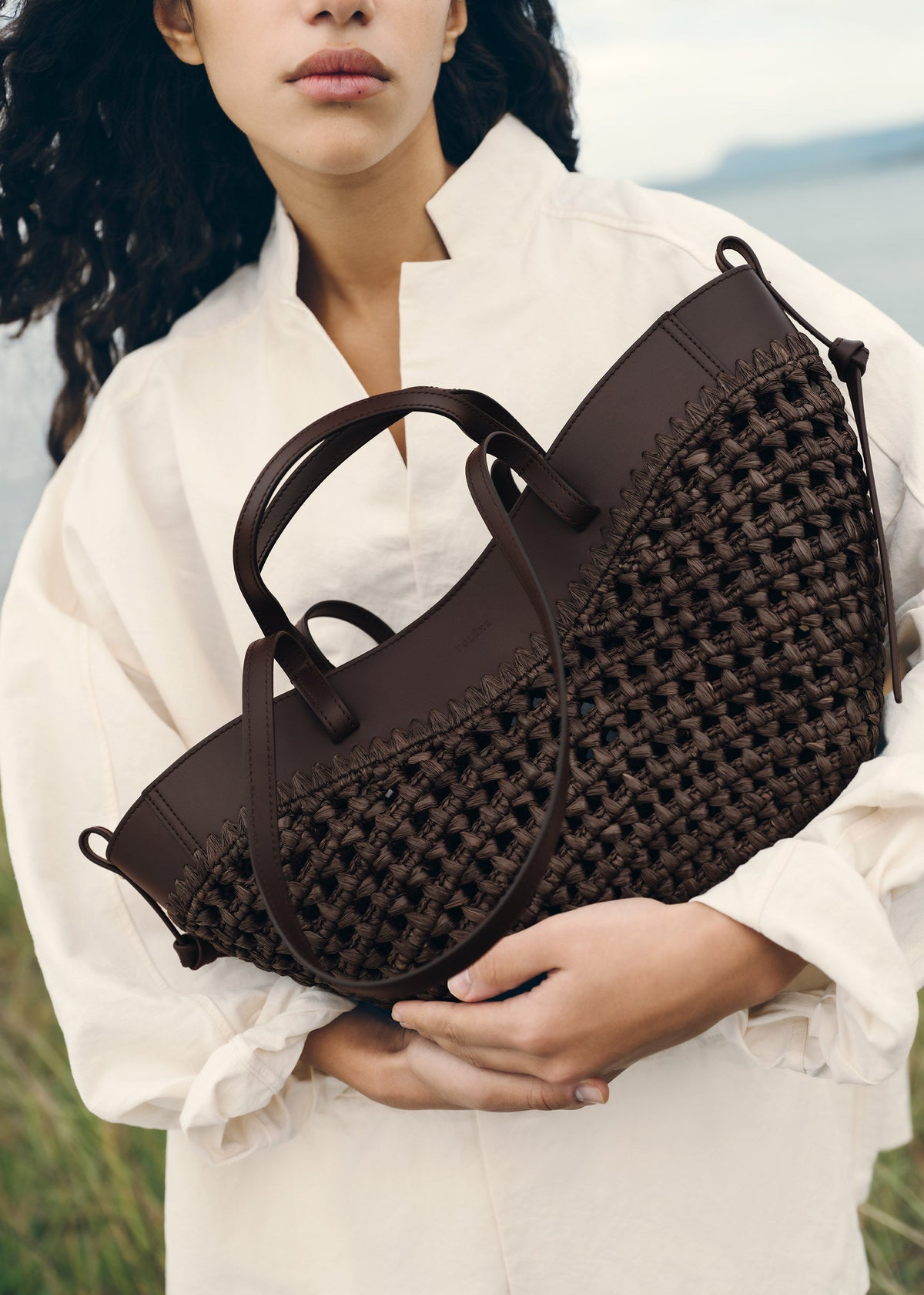Polène Cyme Mini - Raffia Ebony