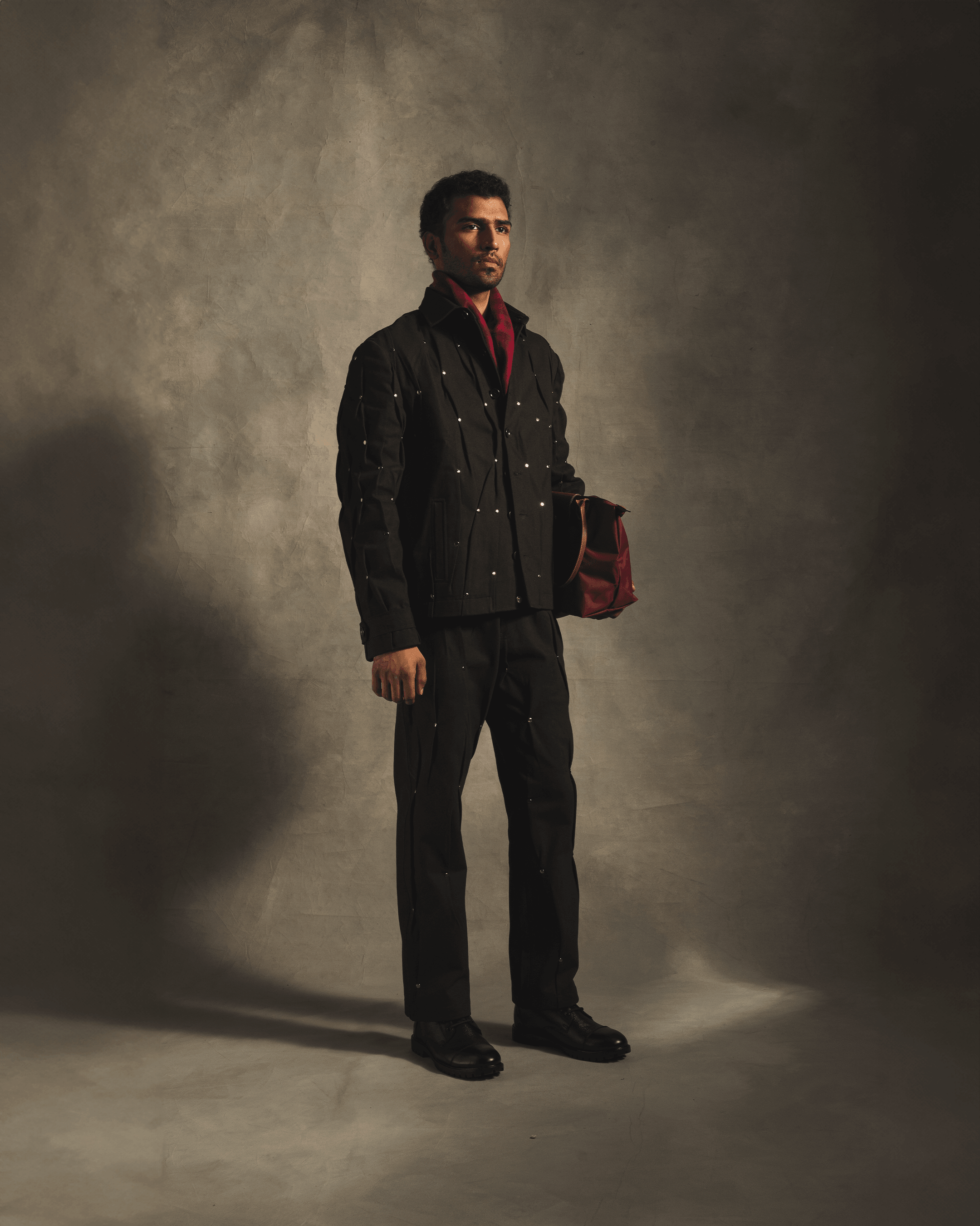 Cross Rivet Jacket In Black