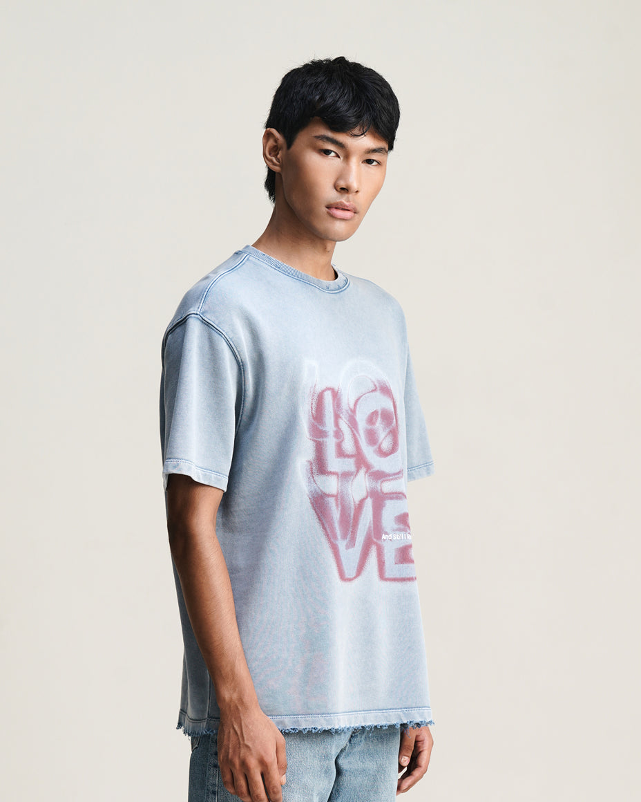 Love - Blue graphic t-shirt