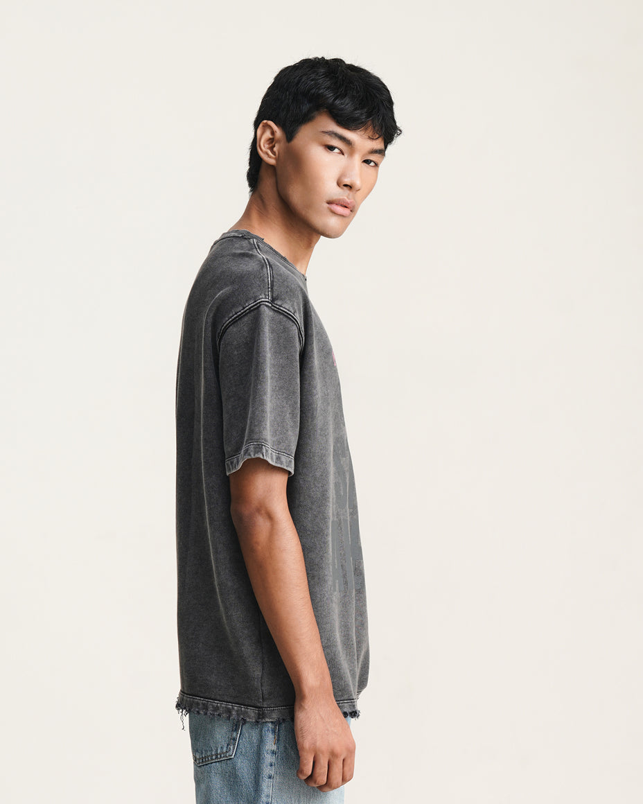 One Step Ahead - Grey graphic t-shirt