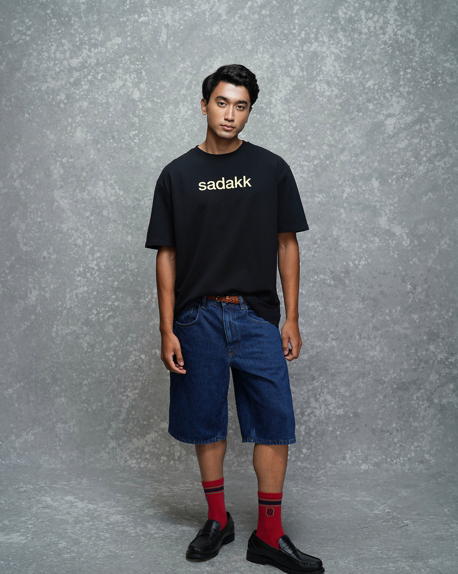 Black - Black graphic t-shirt