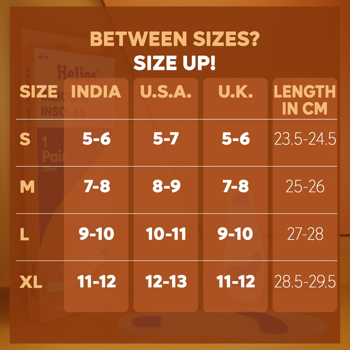 Helios Silicone Insole FOR MEN (SIZE S|M|L|XL)