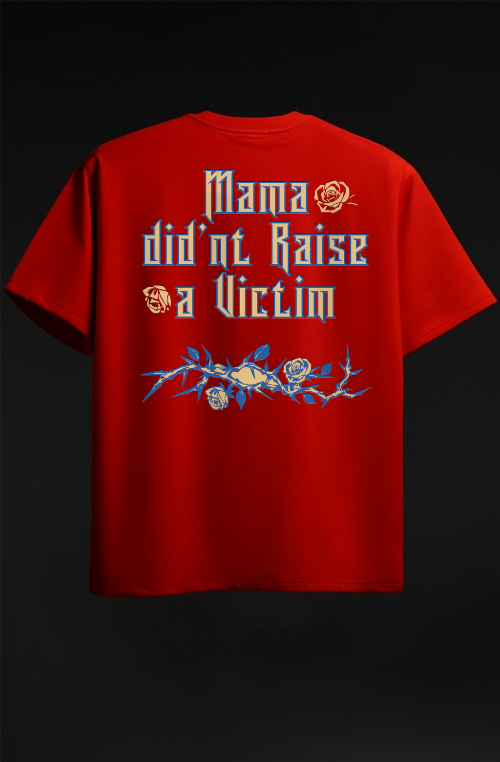 SET OF 3 Orng MAMA, Dark Brown Angel Tee,  Blue Blossom Rain Flower Tee