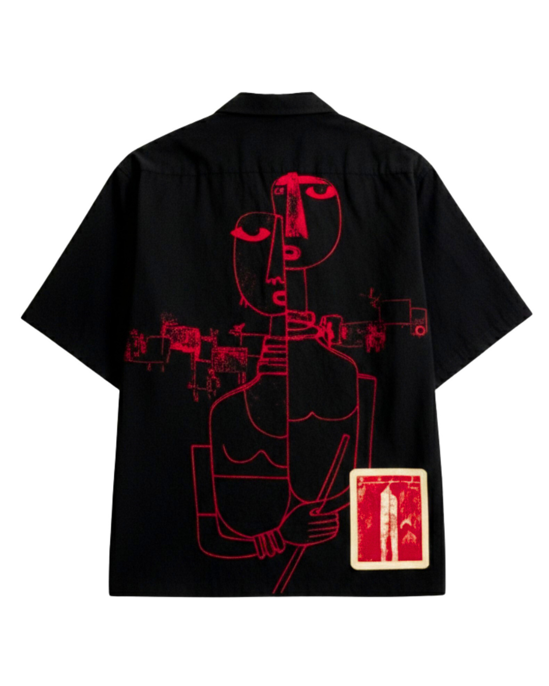 The Abstract Figure Shirt - Black -  Evrhood oversized shirt