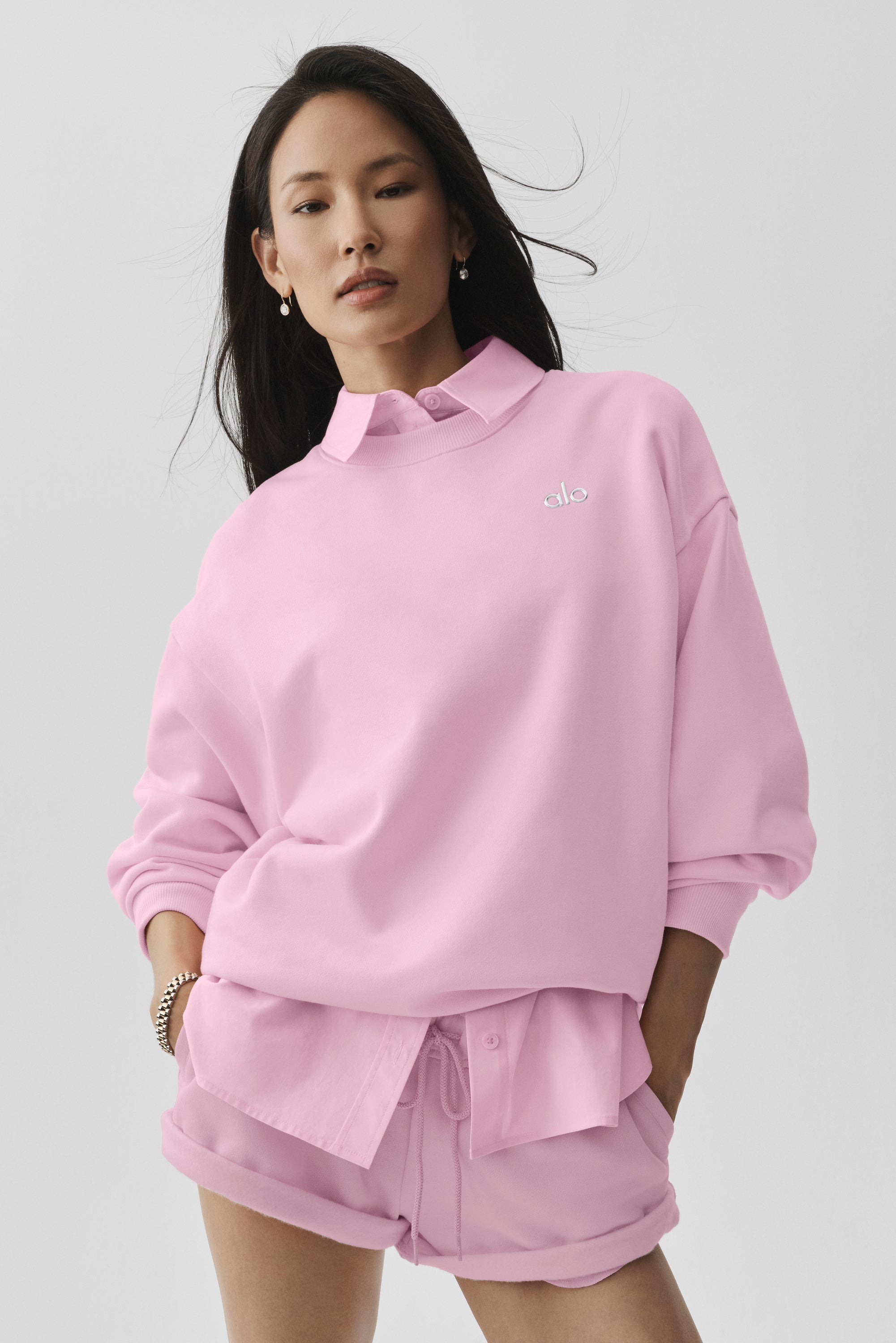 Accolade Crew Neck Pullover - Pink Marshmallow