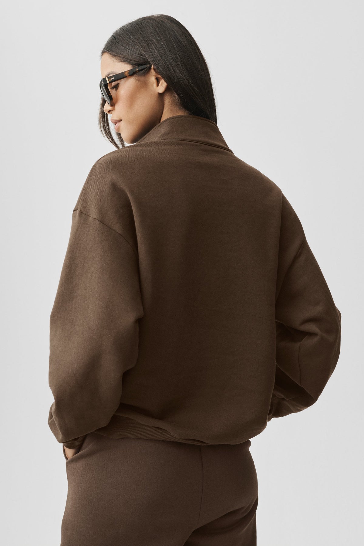 Alo Yoga Accolade 1/4 Zip Pullover - Espresso